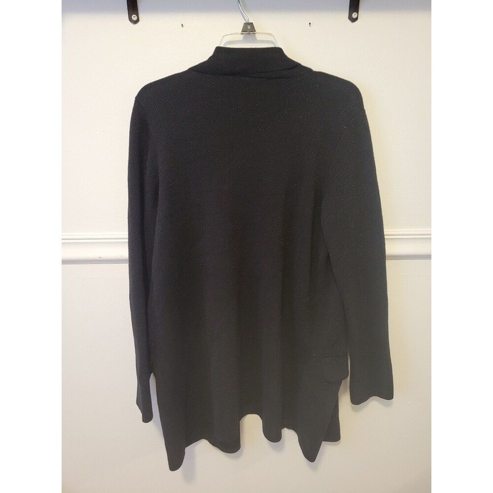 New Sz Medium Express Solid Black Wrap Long Sleev… - image 4